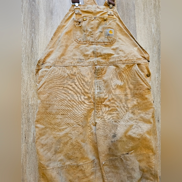 Carhartt bibs khacki tan insulated 48x34 - Picture 8 of 16